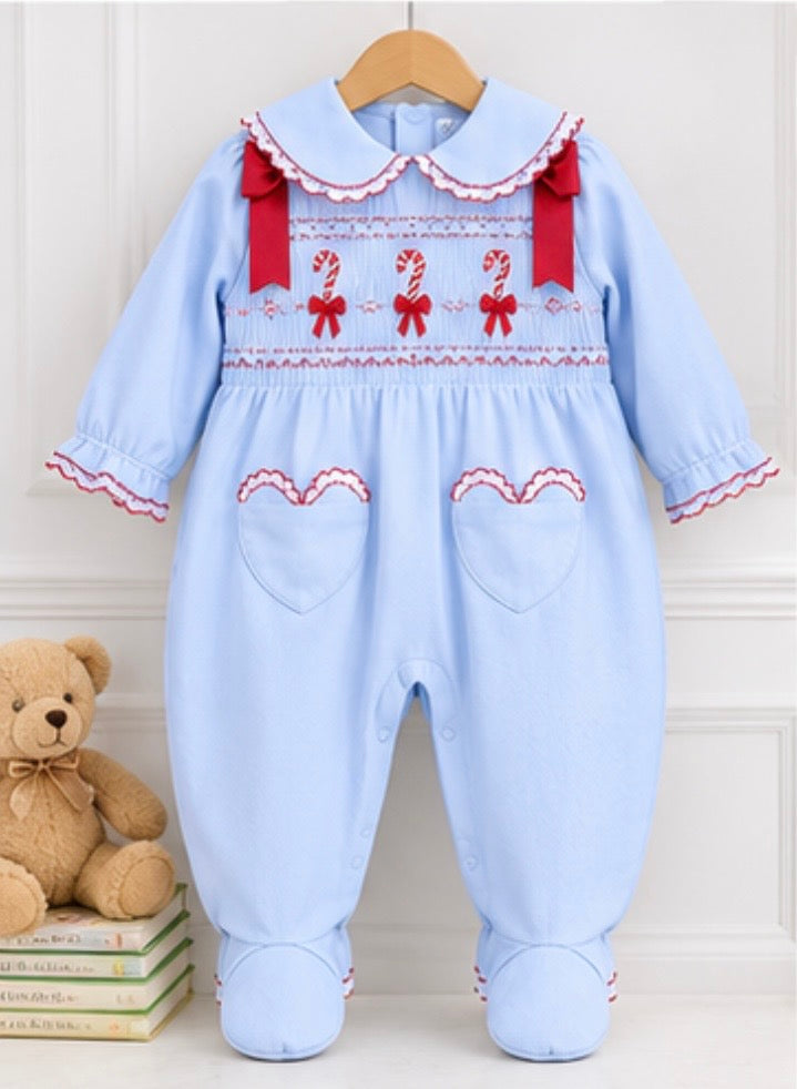 Sweet Candy cane baby grow  PRE-ORDER
