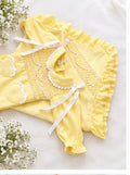 Lemon Heirloom baby grow set